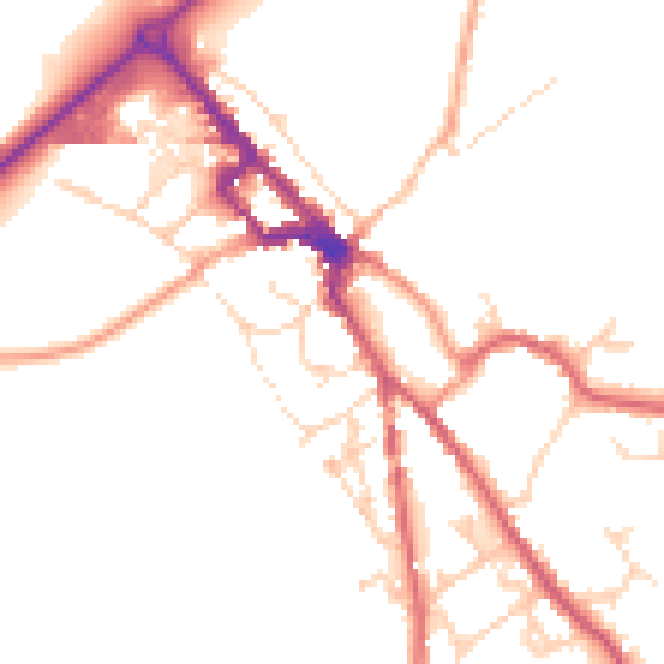 Daytime road noise heatmap for NR35 1AB
