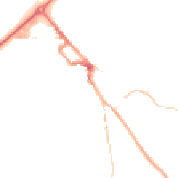 Night-time road noise heatmap for NR35 1AB
