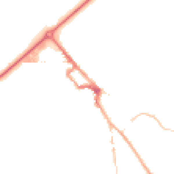 Night-time road noise heatmap for NR35 1AE