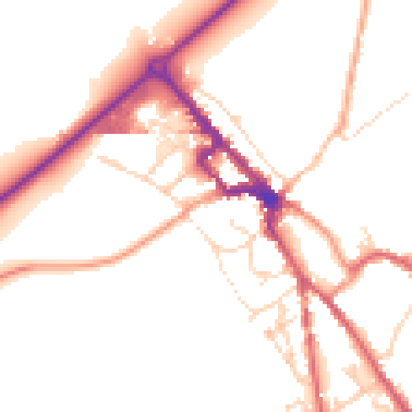 Daytime road noise heatmap for NR35 1AF