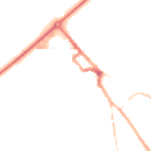 Night-time road noise heatmap for NR35 1AF