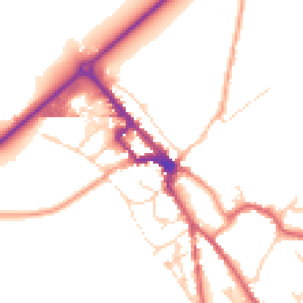 Daytime road noise heatmap for NR35 1AG