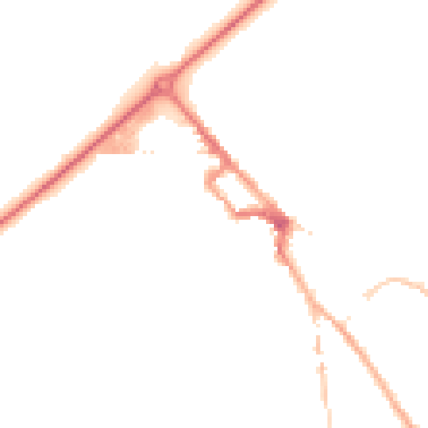 Night-time road noise heatmap for NR35 1AQ