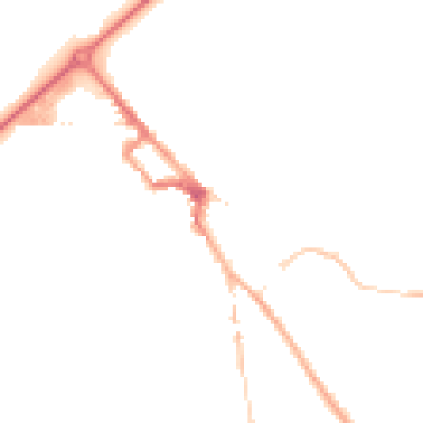 Night-time road noise heatmap for NR35 1AU