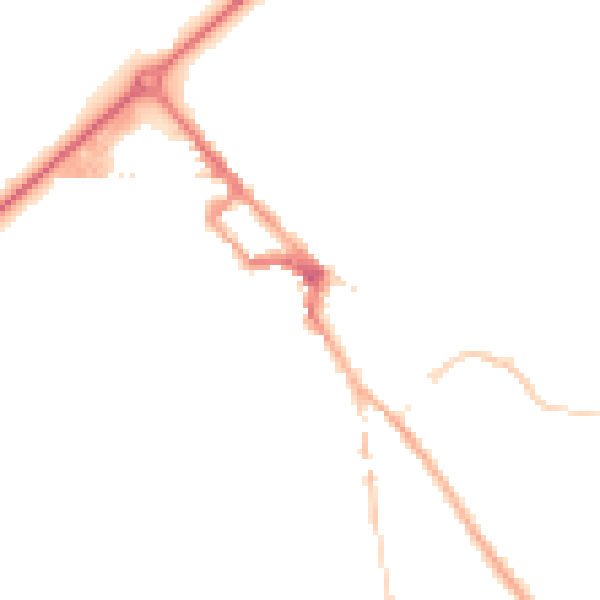 Night-time road noise heatmap for NR35 1AW