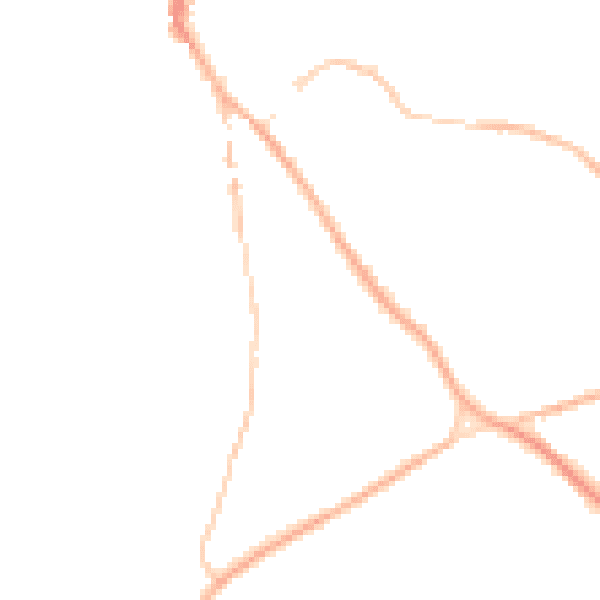 Night-time road noise heatmap for NR35 1BA