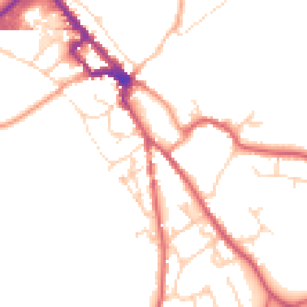 Daytime road noise heatmap for NR35 1BD