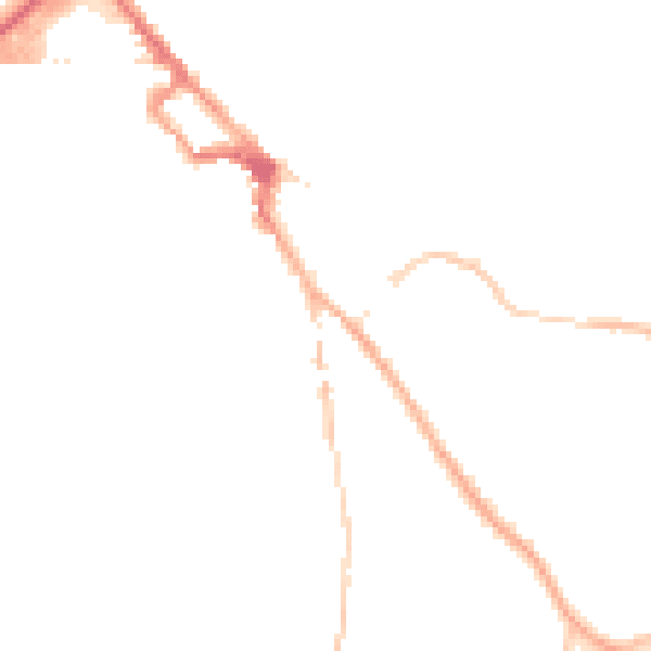 Night-time road noise heatmap for NR35 1BD