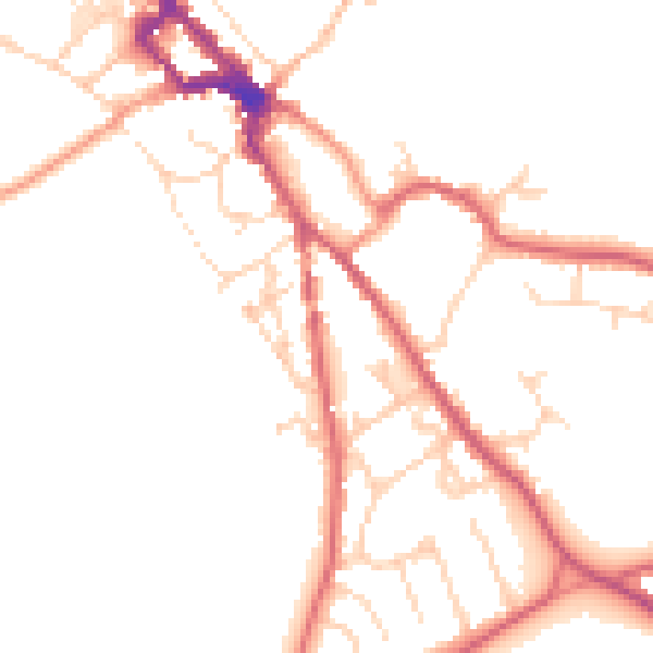Daytime road noise heatmap for NR35 1BE