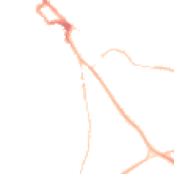 Night-time road noise heatmap for NR35 1BE