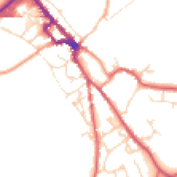 Daytime road noise heatmap for NR35 1BG