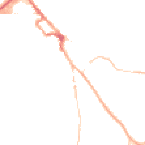 Night-time road noise heatmap for NR35 1BG