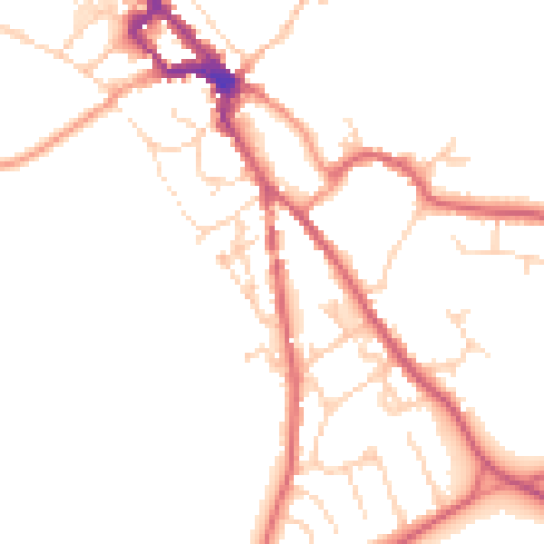 Daytime road noise heatmap for NR35 1BH