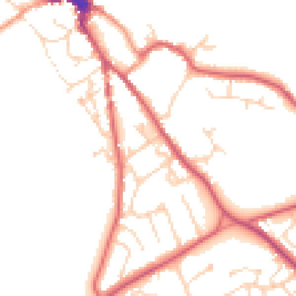 Daytime road noise heatmap for NR35 1BN