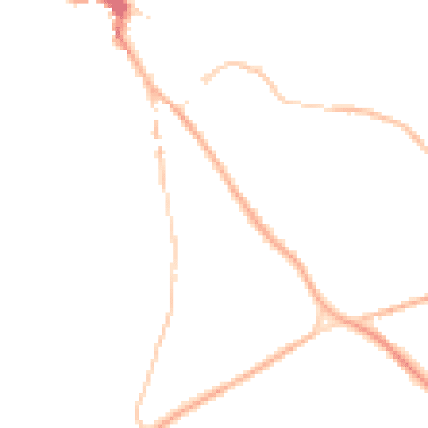 Night-time road noise heatmap for NR35 1BN