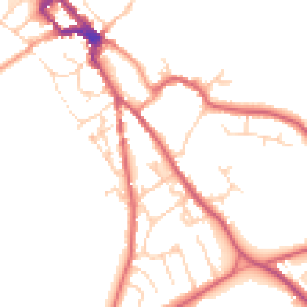 Daytime road noise heatmap for NR35 1BS