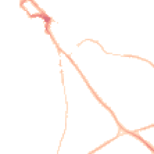 Night-time road noise heatmap for NR35 1BS