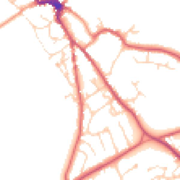 Daytime road noise heatmap for NR35 1BT