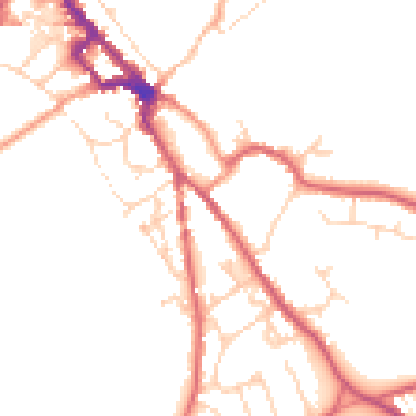 Daytime road noise heatmap for NR35 1BX