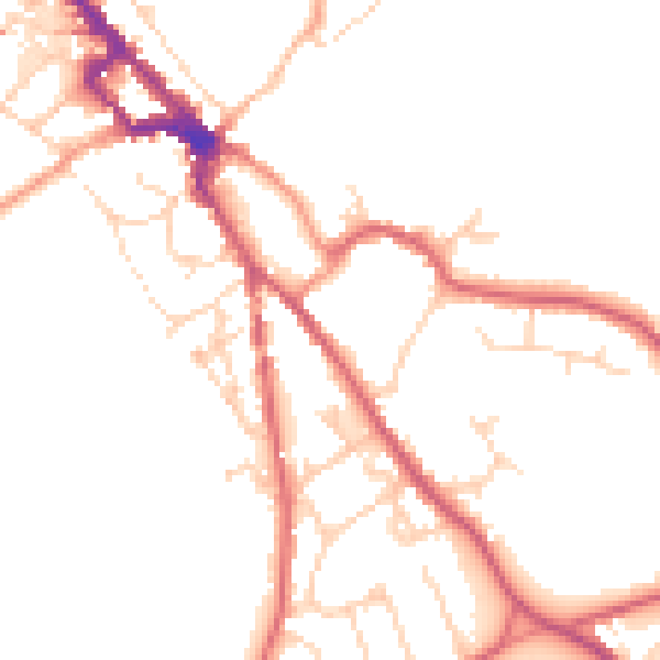 Daytime road noise heatmap for NR35 1BY