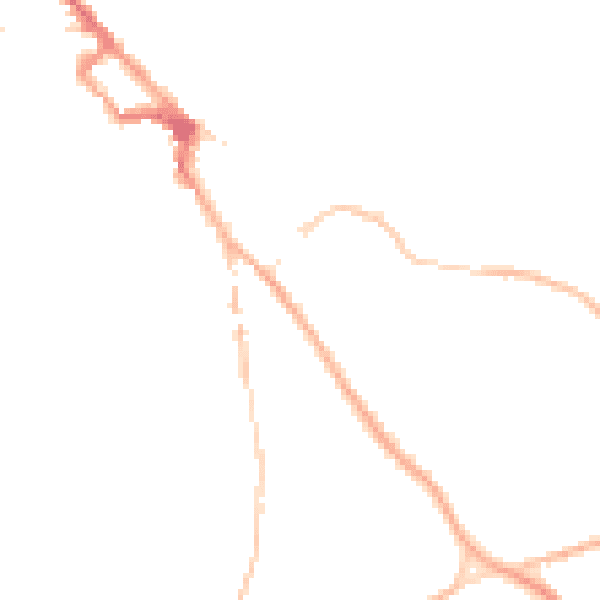 Night-time road noise heatmap for NR35 1BY