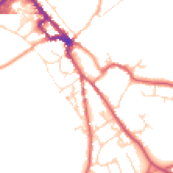 Daytime road noise heatmap for NR35 1DA