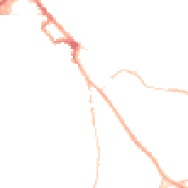 Night-time road noise heatmap for NR35 1DA