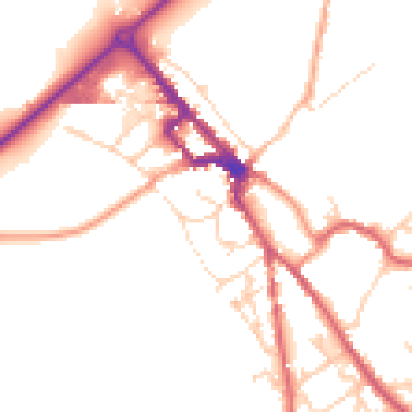Daytime road noise heatmap for NR35 1DD