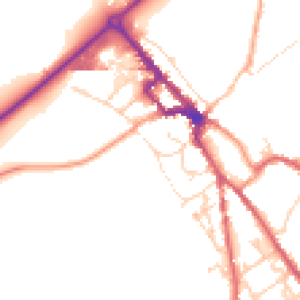 Daytime road noise heatmap for NR35 1DE