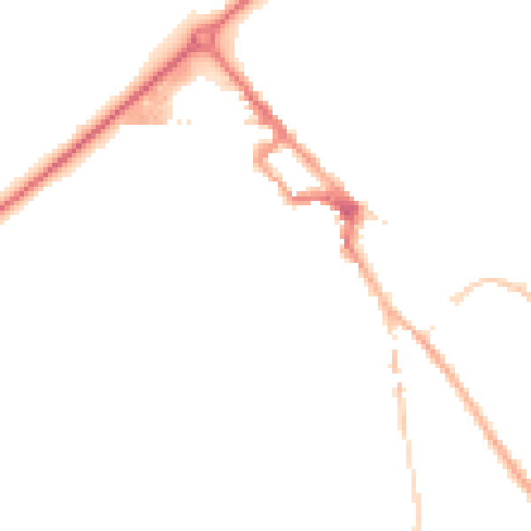 Night-time road noise heatmap for NR35 1DE