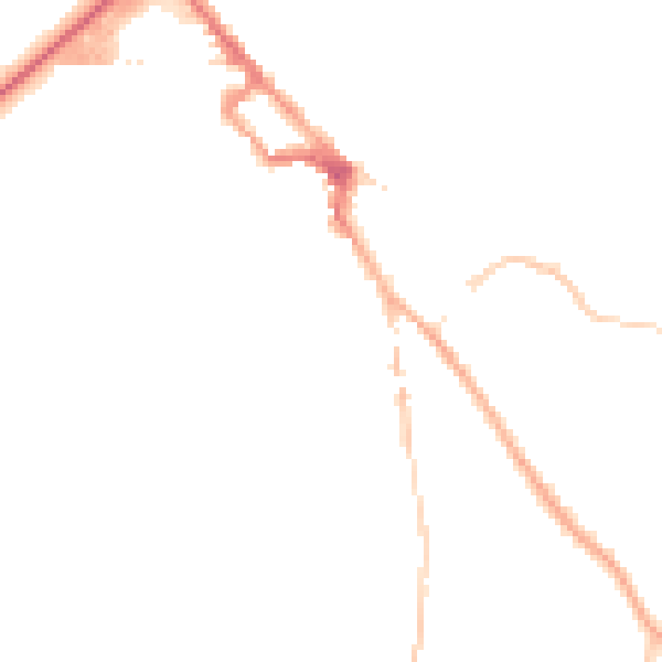 Night-time road noise heatmap for NR35 1DF