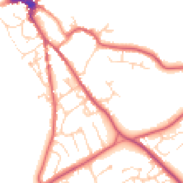 Daytime road noise heatmap for NR35 1DH
