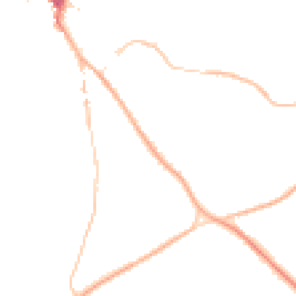 Night-time road noise heatmap for NR35 1DJ