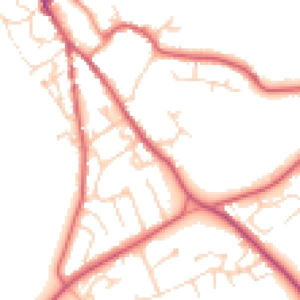 Daytime road noise heatmap for NR35 1DL