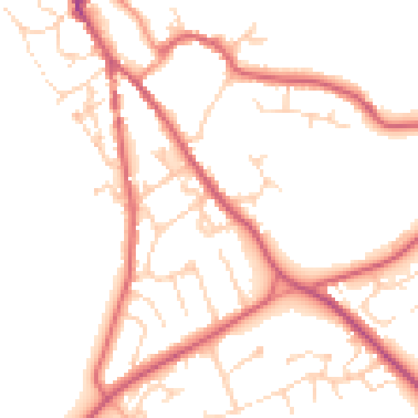 Daytime road noise heatmap for NR35 1DP