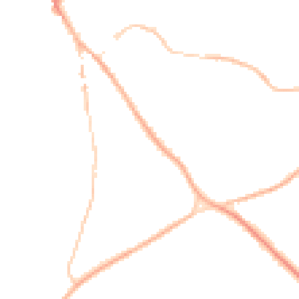 Night-time road noise heatmap for NR35 1DP