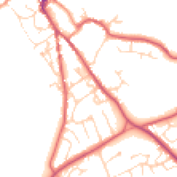 Daytime road noise heatmap for NR35 1DR