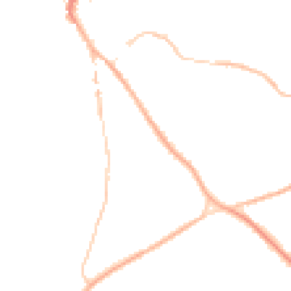 Night-time road noise heatmap for NR35 1DR