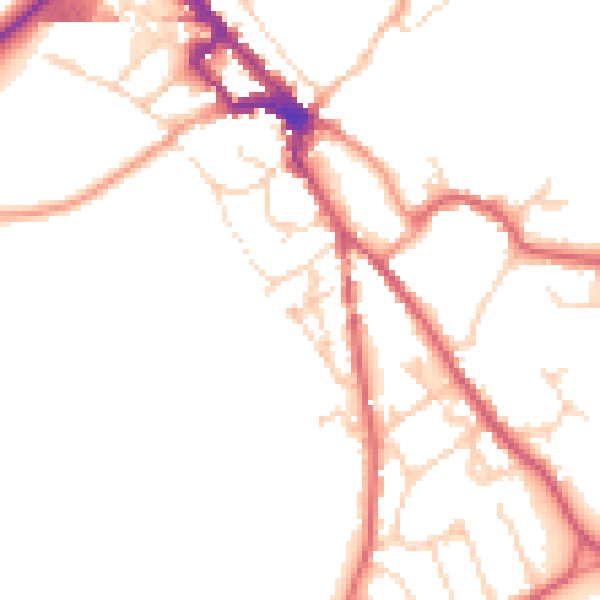 Daytime road noise heatmap for NR35 1DU