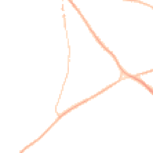 Night-time road noise heatmap for NR35 1DW