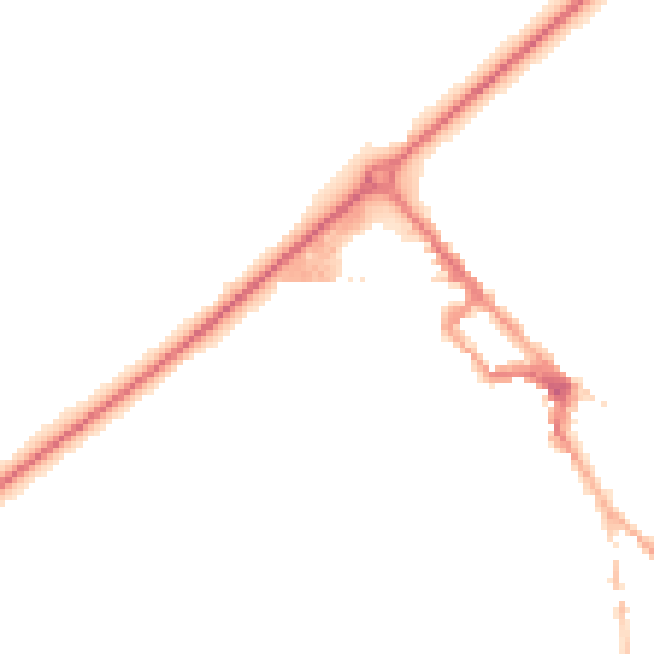 Night-time road noise heatmap for NR35 1DZ