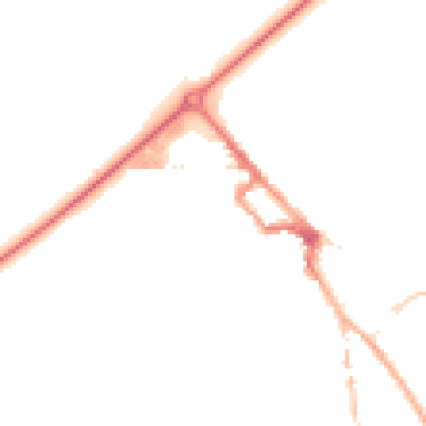 Night-time road noise heatmap for NR35 1EA