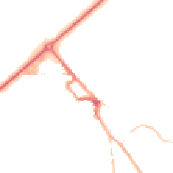 Night-time road noise heatmap for NR35 1EE