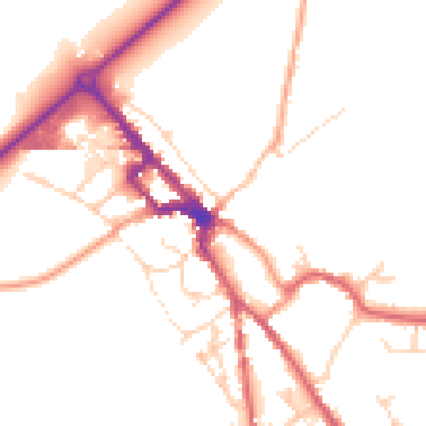 Daytime road noise heatmap for NR35 1EG