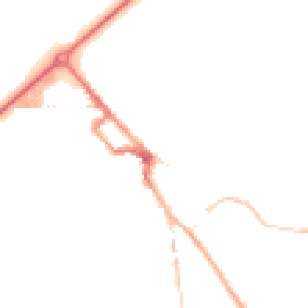 Night-time road noise heatmap for NR35 1EG