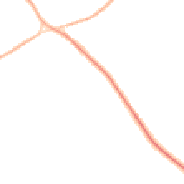 Night-time road noise heatmap for NR35 1FB