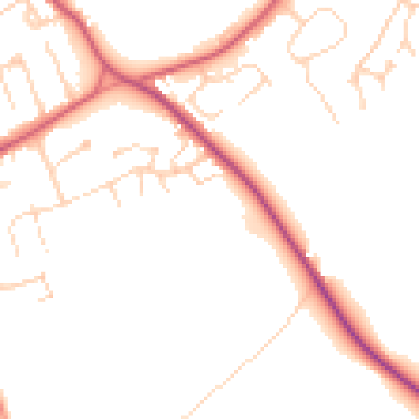 Daytime road noise heatmap for NR35 1FE
