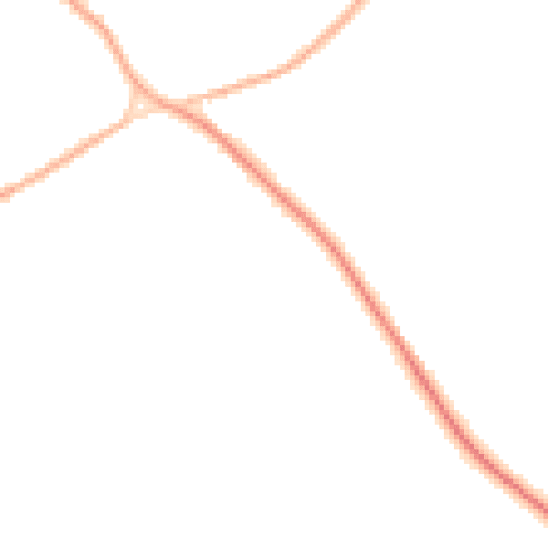 Night-time road noise heatmap for NR35 1FE