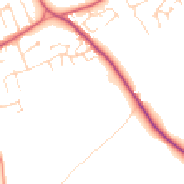 Daytime road noise heatmap for NR35 1FF