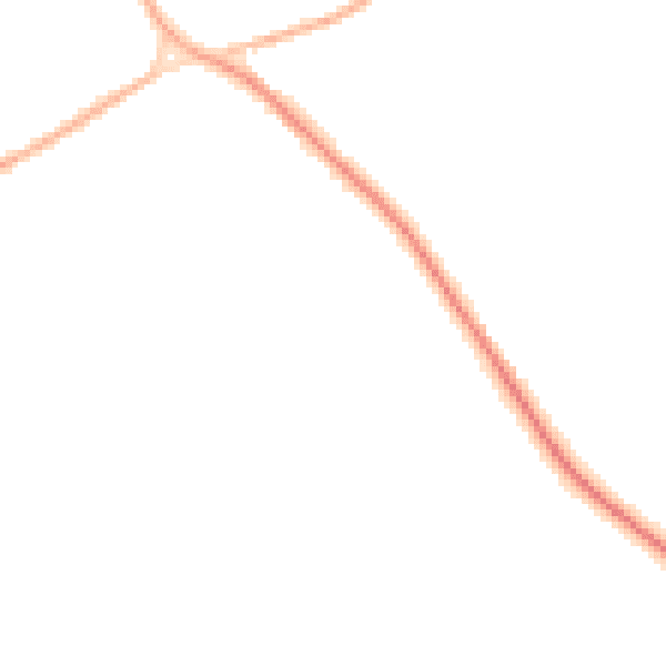 Night-time road noise heatmap for NR35 1FF
